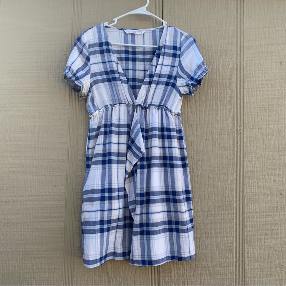 ZARA Plaid mini dress